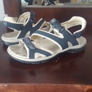 2/$10 Navy and tan Naturalizer sandals